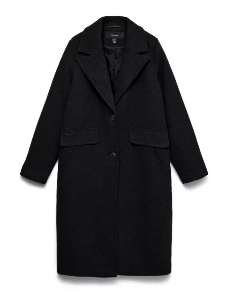 VERO MODA Palton de primăvară-toamnă VMUNA amestecat negru