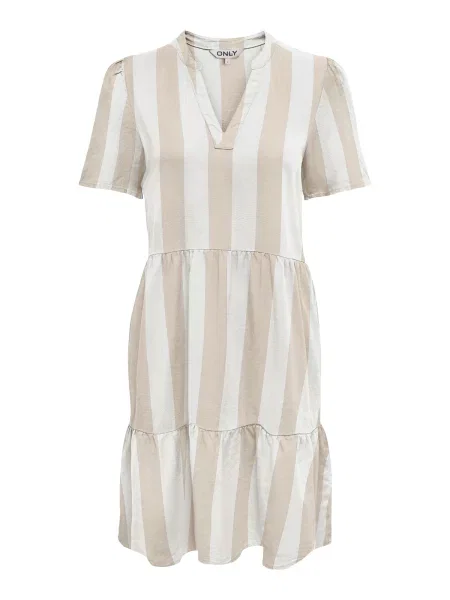 ONLY Rochie ONLTIRI-CARO bej închis alb