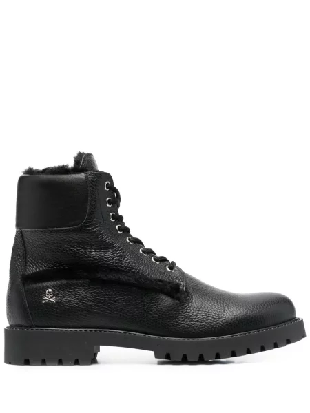 Botine Philipp Plein din piele negru