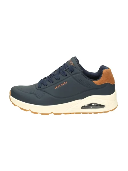Sneakersy Skechers zamszowe niebieskie