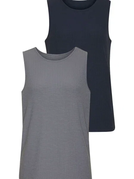 VIVANCE Top mornarska / temno siva