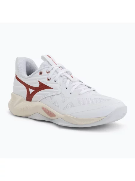 Кросівки волейбольні Mizuno Wave Momentum Pro white/rose elegance/lava falls білі
