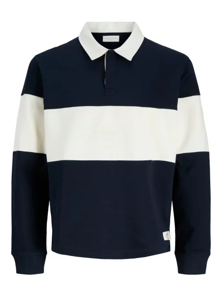 Jack & Jones Junior Μπλούζα φούτερ JORFREDERIKSBERG μπλε μαρέν λευκό