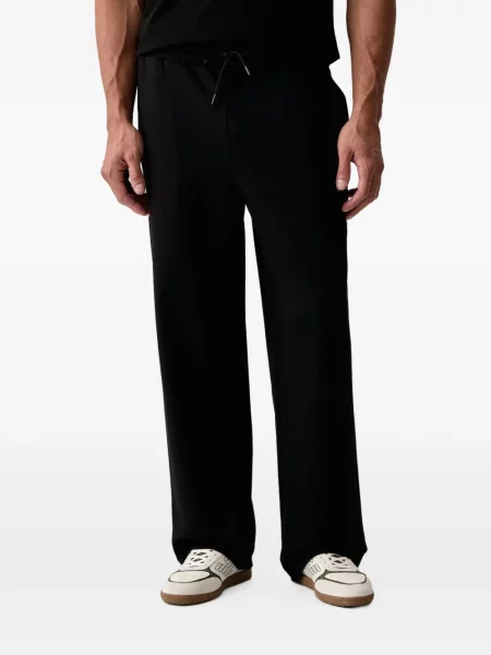 Pantaloni Ea7 Emporio Armani alergare cu autograf cu cordon negru