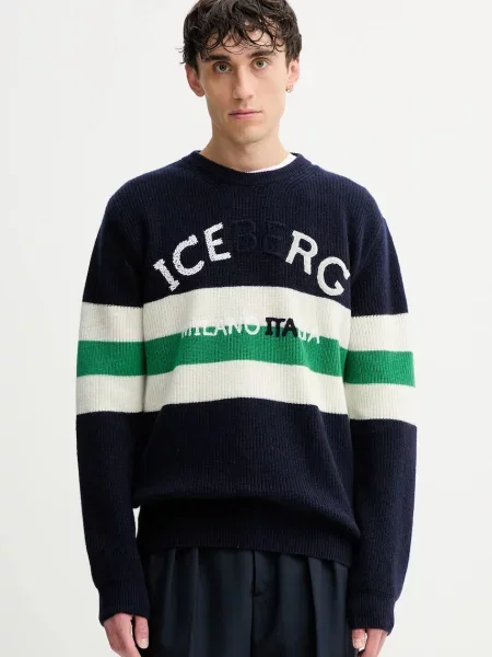 Iceberg pulover de lână bleumarin