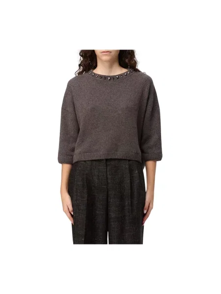 Sweter Liviana Conti brązowy