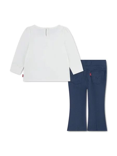 Levi's komplet za svaki dan za djecu s pamukom LIV GFX TOP & KNIT BOTT bež