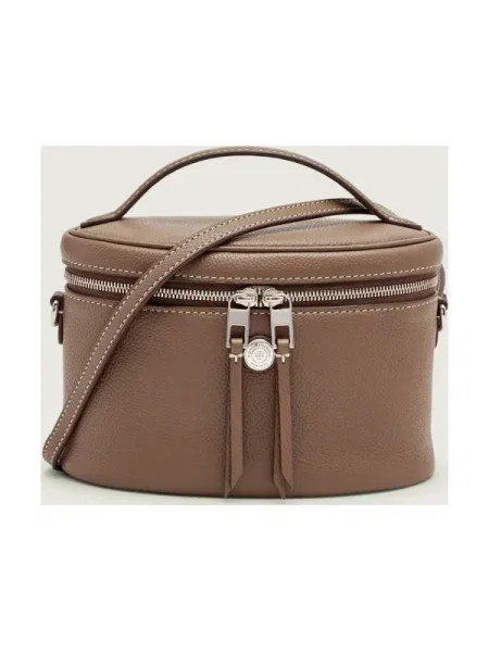 Geanta de piele Tory Burch din piele fără armătură bej