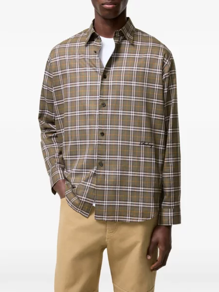 Cămașă Burberry în carouri verde