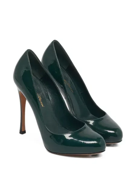Pantofi cu toc Gianvito Rossi din piele cu platformă verde