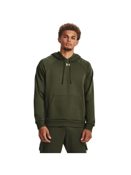 Hanorac cu glugă Under Armour din fleece kaki