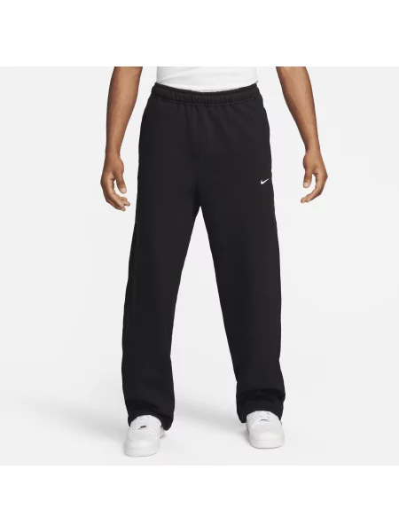Spodnie dresowe Nike Solo Swoosh Open-Hem Brushed-Back Fleece Pants Black/ White L czarne