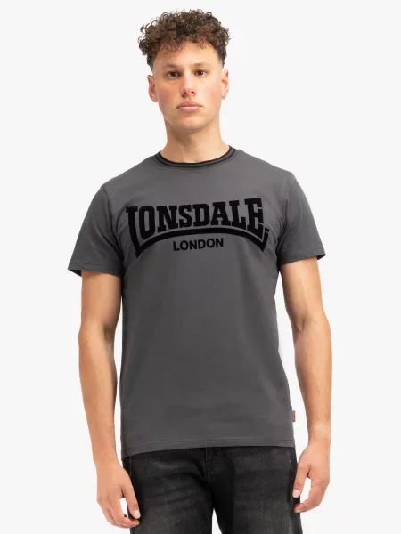 T-shirt regularny Lonsdale Potternewton szara