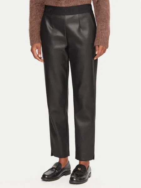 Pantaloni Joop! cu talie înaltă negru