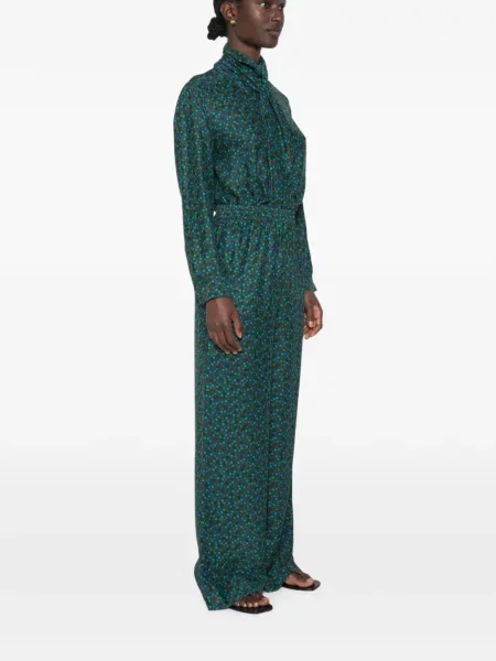 Pantaloni Gianluca Capannolo cu buline verde