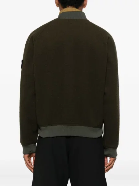 Geacă bomber Stone Island cu strasuri verde