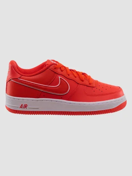 Кожаные кроссовки Nike Air Force 1 красные