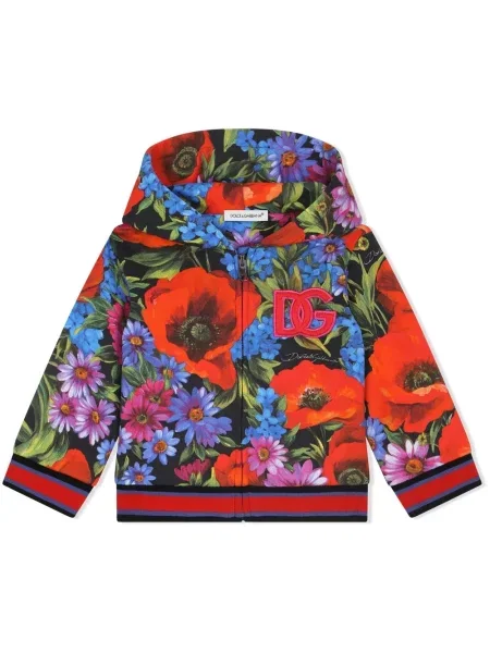 Bluza z kapturem dziecięca Dolce And Gabbana czerwona