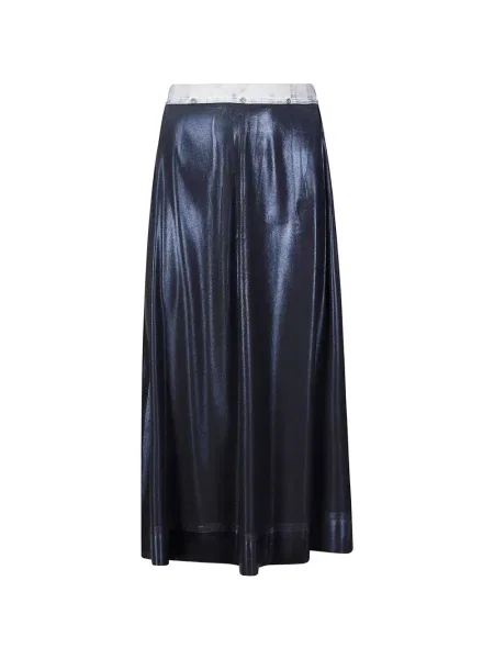 Fustă midi Maison Margiela până la genunchi albastru