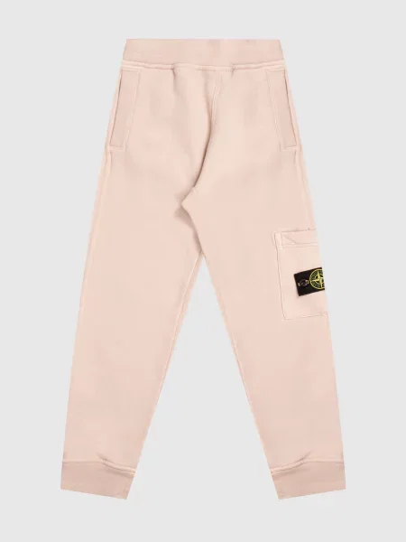 Дитячі джогери з патчем логотипа Stone Island бежеві