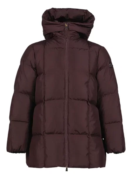 Palton Moncler cu glugă roșu