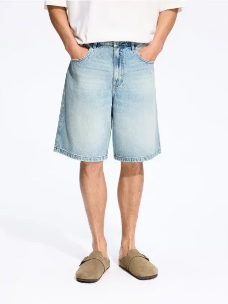 Reserved Baggy džínové šortky modrá