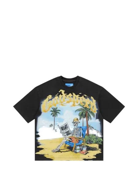 Tricou Godspeed cu imagine negru