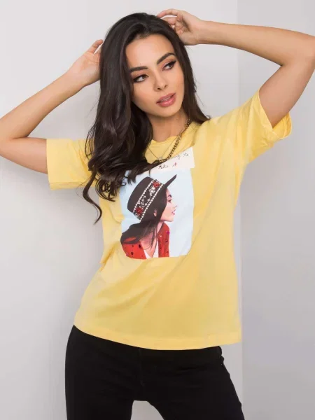 Tricou Fashionhunters galben