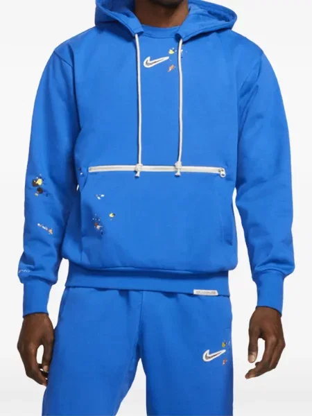 Fleecové běžecké kraťasy Nike s vázáním červené