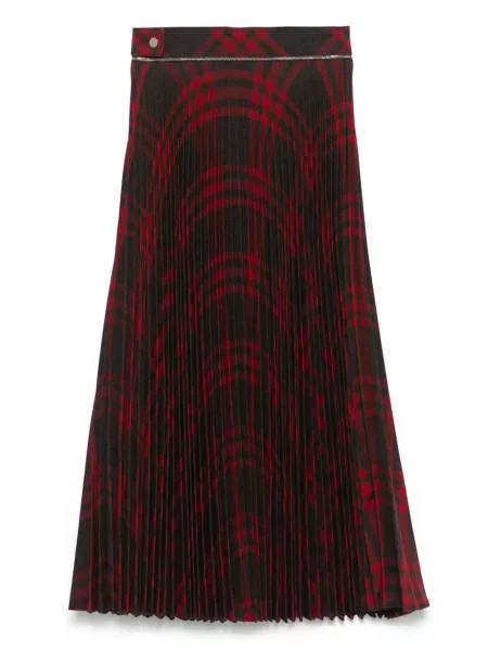 Pledas plisuotas plisuotas sijonas Burberry pilka