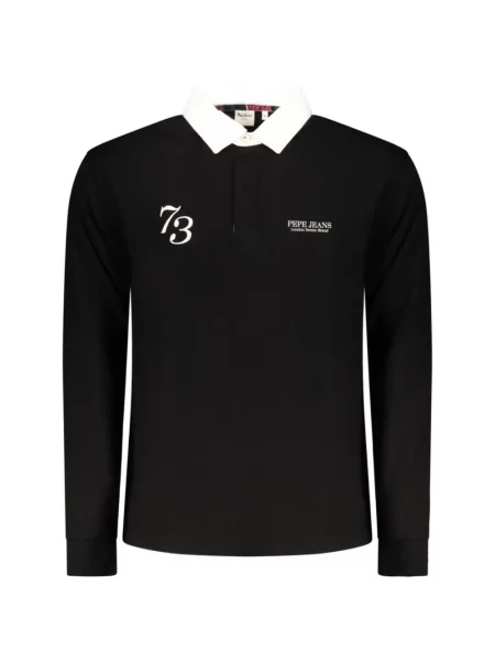 Lung tricou polo Pepe Jeans negru
