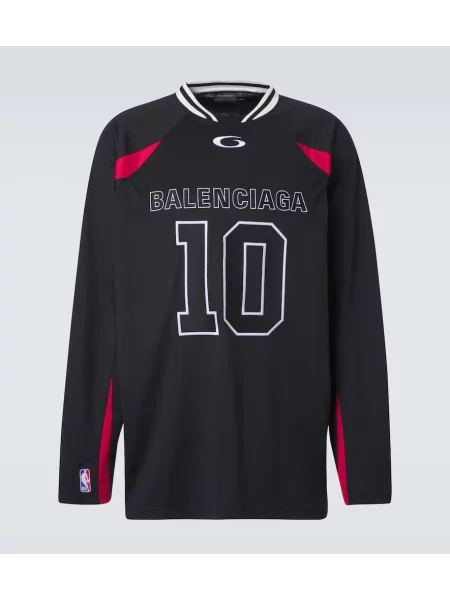 Jersey majica Balenciaga z avtogramom črna