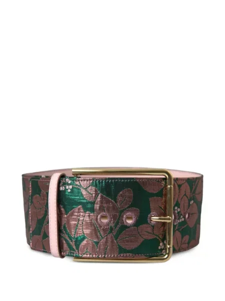 Virágos jacquard öves öv Dolce & Gabbana zöld