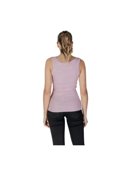 Bluzka Guess bez rękawów z nadrukiem czarna