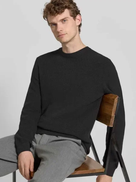 Sweter z dzianiny z prążkowanymi wykończeniami Mcneal
