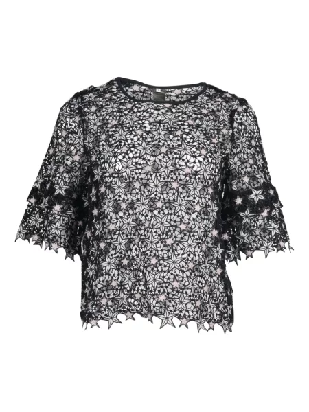 Top Sandro koronkowy czarny