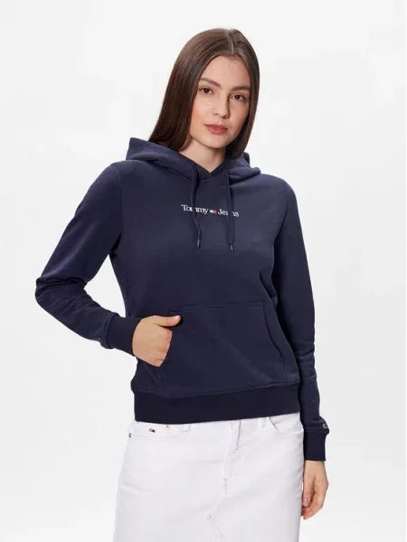 Tommy Jeans Bluză Serif Linear Bleumarin