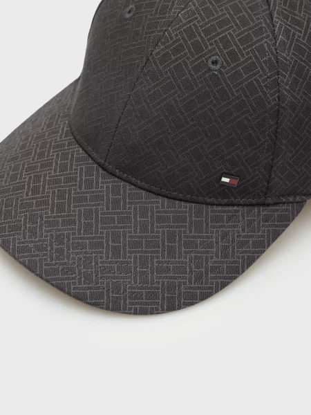 Жакардова кепка Tommy Hilfiger чорна