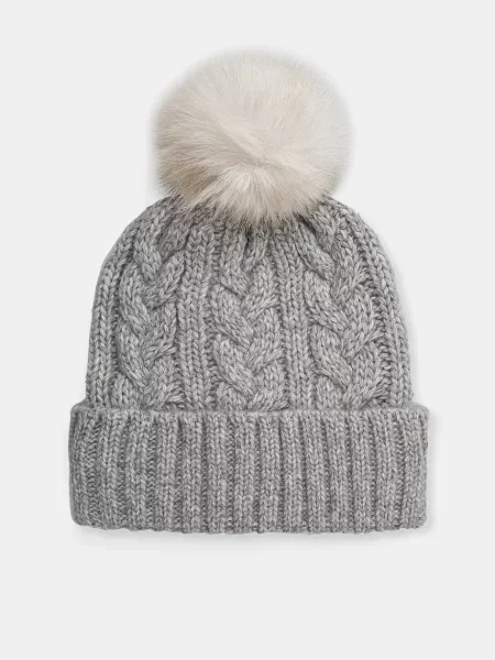 Čepice z vlněné směsi Hollister Co. šedá