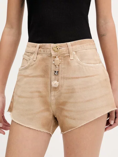 ViCOLO Pantaloni scurți pentru femei din denim maro
