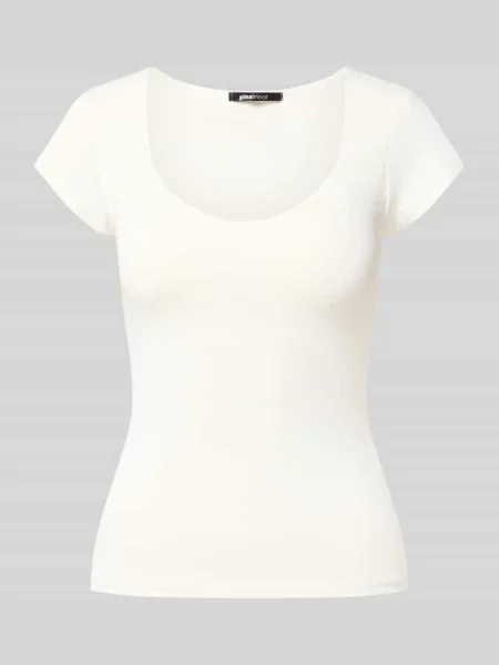T-shirt z wbudowanym biustonoszem Gina Tricot biała