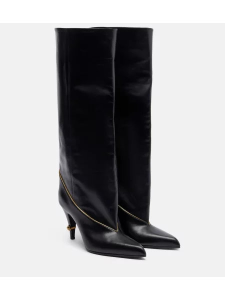 Botine Versace din piele negru
