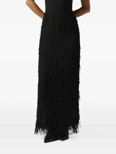 Fusta maxi Baobab cu franjuri negru