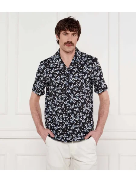 Michael Kors Cămașă FLORAL | Relaxed fit negru