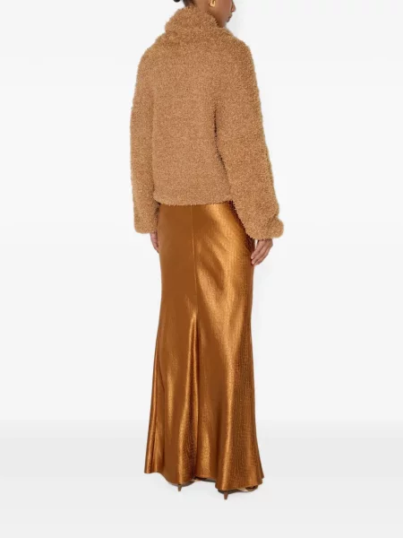 Pulover Elisabetta Franchi din fleece maro