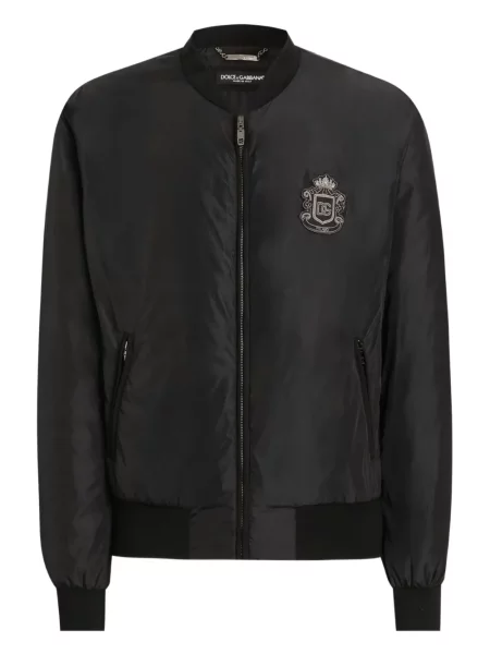 Geacă bomber Dolce & Gabbana cu broderie negru