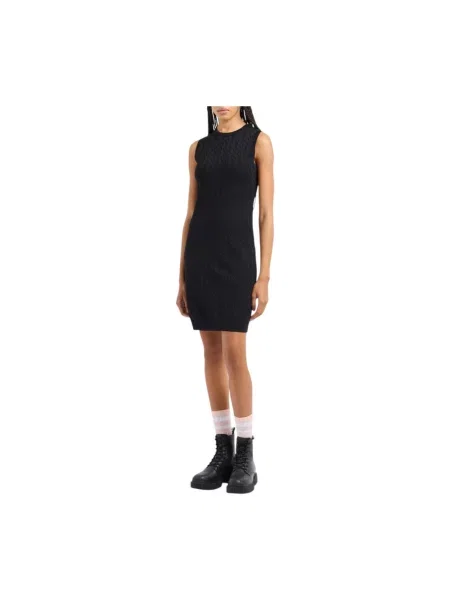 Haftowana sukienka Armani Exchange czarna