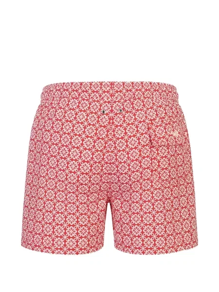 Slip de baie Kiton cu model floral cu imagine roșu