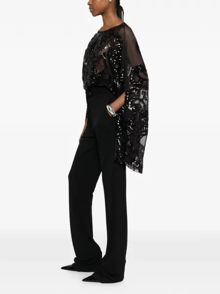 Body Norma Kamali cu paiete negru