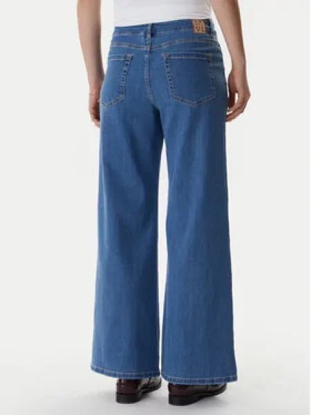 Marella Džinsai Disco Wide Leg mėlyna